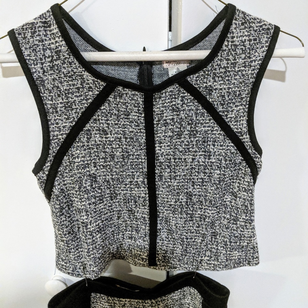 Sally Miller 2 Piece Cocktail Dress B&W